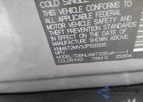 2018 Nissan Rogue Sv z USA, uszkodzony, nr VIN KNMAT2MV3JP591916